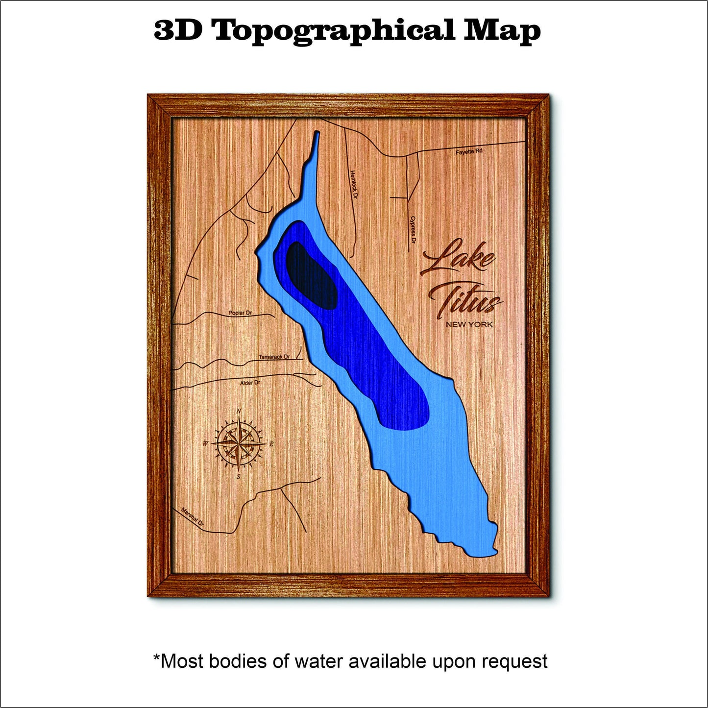 Titus Lake in New York 3D Topographical Map