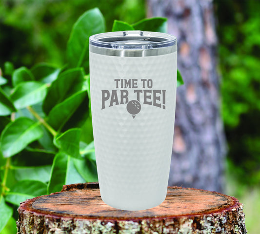 Time to Par tee golf insulated tumbler drinkware. FREE SHIPPING