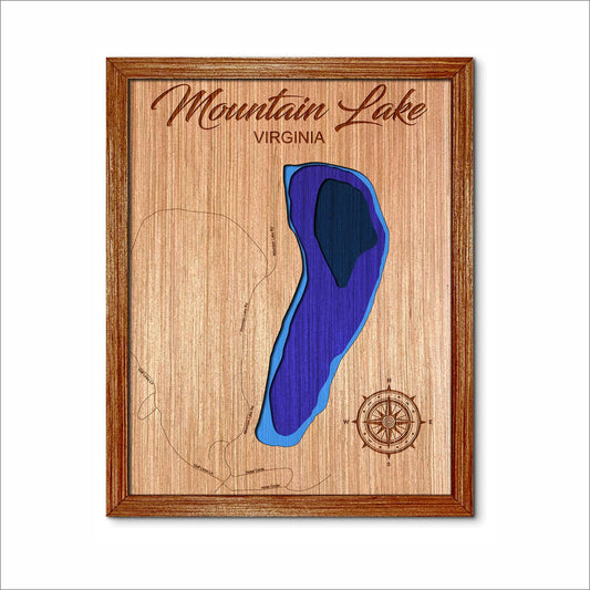 Mountain Lake in VA 3D Topographical Map