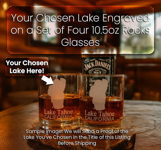 Custom Slate Coasters of ANY Lake. Set of 4! FREE SHIPPING. Great for the lake house or cabin, fishing spot, or camping
