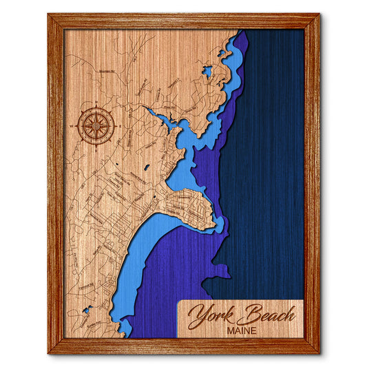 Glen Lake, New York Lake Depth Map - Any Lake, Pond, or Reservoir, Home Decor, Wall Art, Wall decor