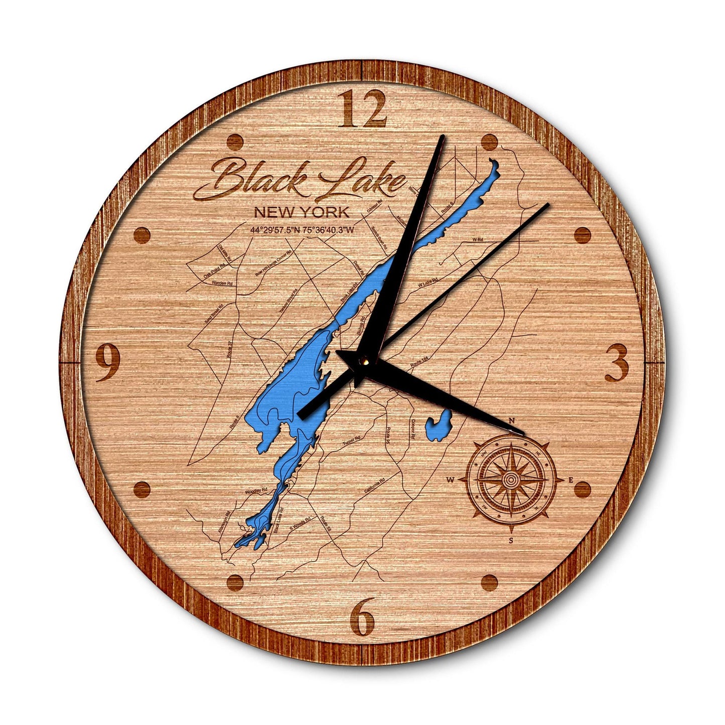 Black Lake, New York Depth Map - Any Lake, Pond, or Reservoir - Unique Home Decor, Wall Art