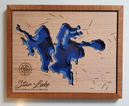 Star Lake in New York 3D Topographical Map