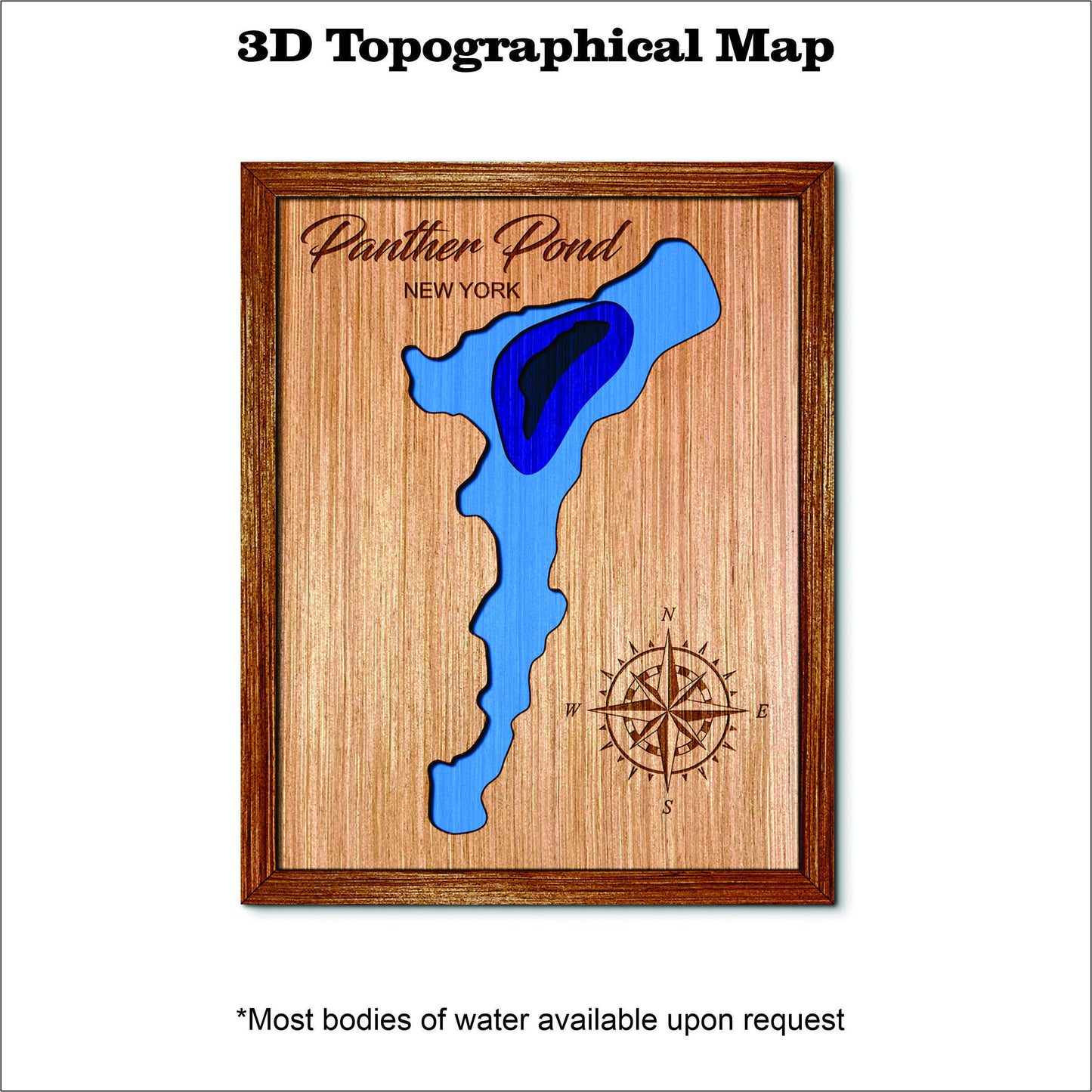 Panther Lake in New York 3D Topographical Map