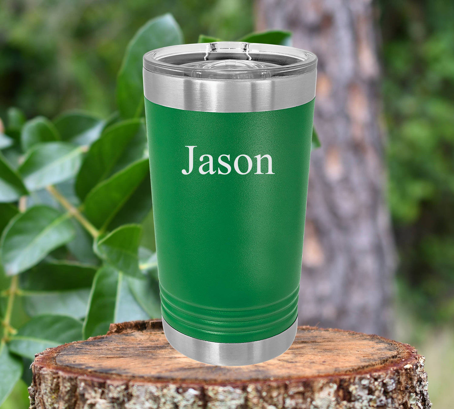 Irish Kisses and shamrock wishes insulated 16oz pint tumbler. FREE PERSONALIZTION & SHIPPING
