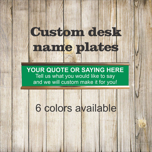 Custom Engraved Desk Plate. Boss gag gift. Office gift. custom office gift. personalized desk plate. custom name plate