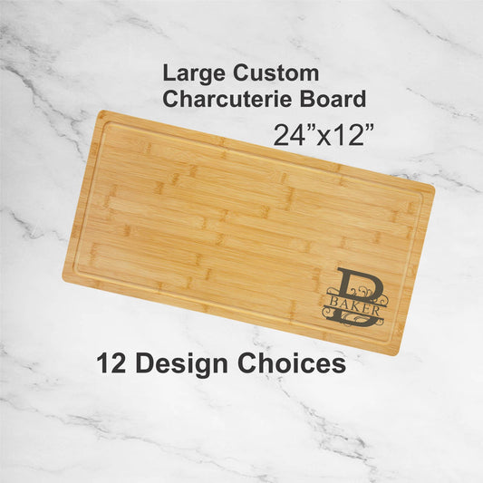 Custom Monogram Large Charcuterie Board. House Warming gift, Anniversary Gift, Custom Cutting board, Funny Charcuterie Board, serving Tray