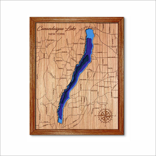 Canandaigua Lake in NY 3D topographical map