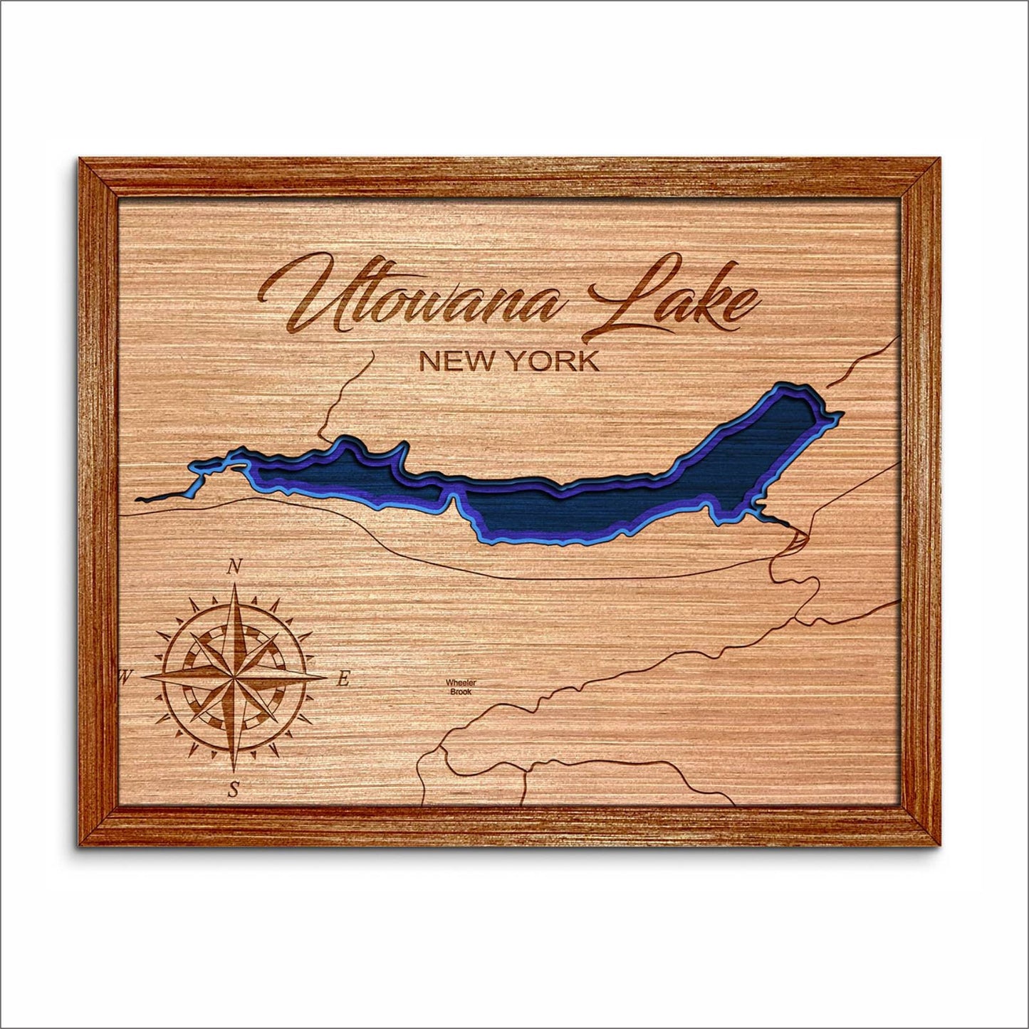 Utowana Lake in NY 3D topographical map