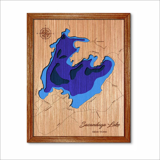 Sacandaga Lake in NY 3D topographical map